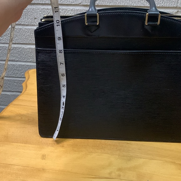 Louis Vuitton Riveria Epi Leather Black Structured Business Handle Bag - FLAWS - Picture 11 of 15